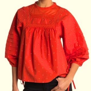 Ella Moss Puffed Pintucked Blouse